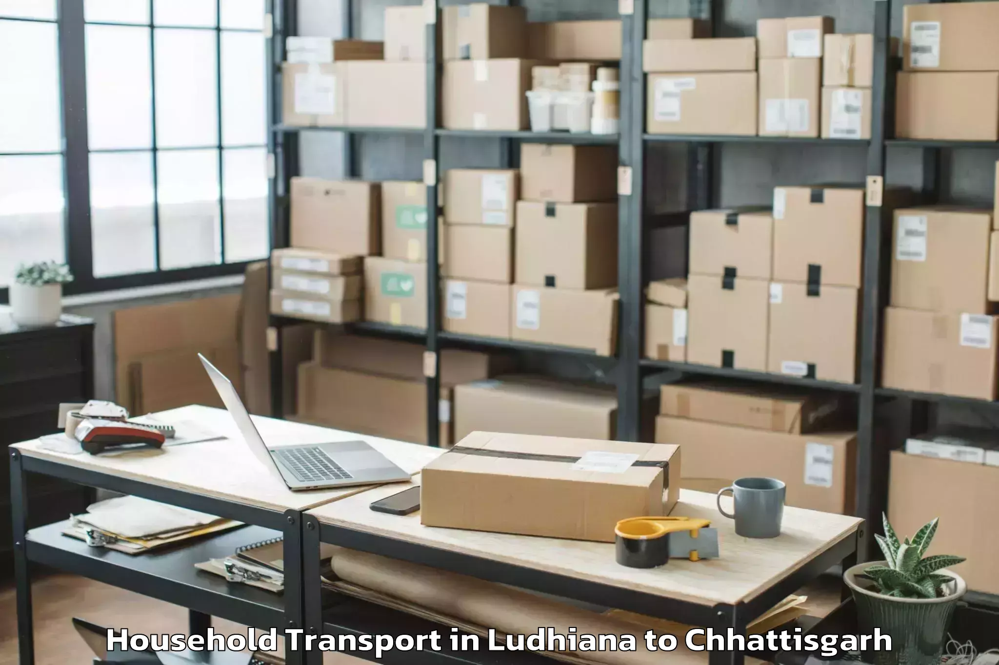 Professional Ludhiana to Ambikapur Household Transport